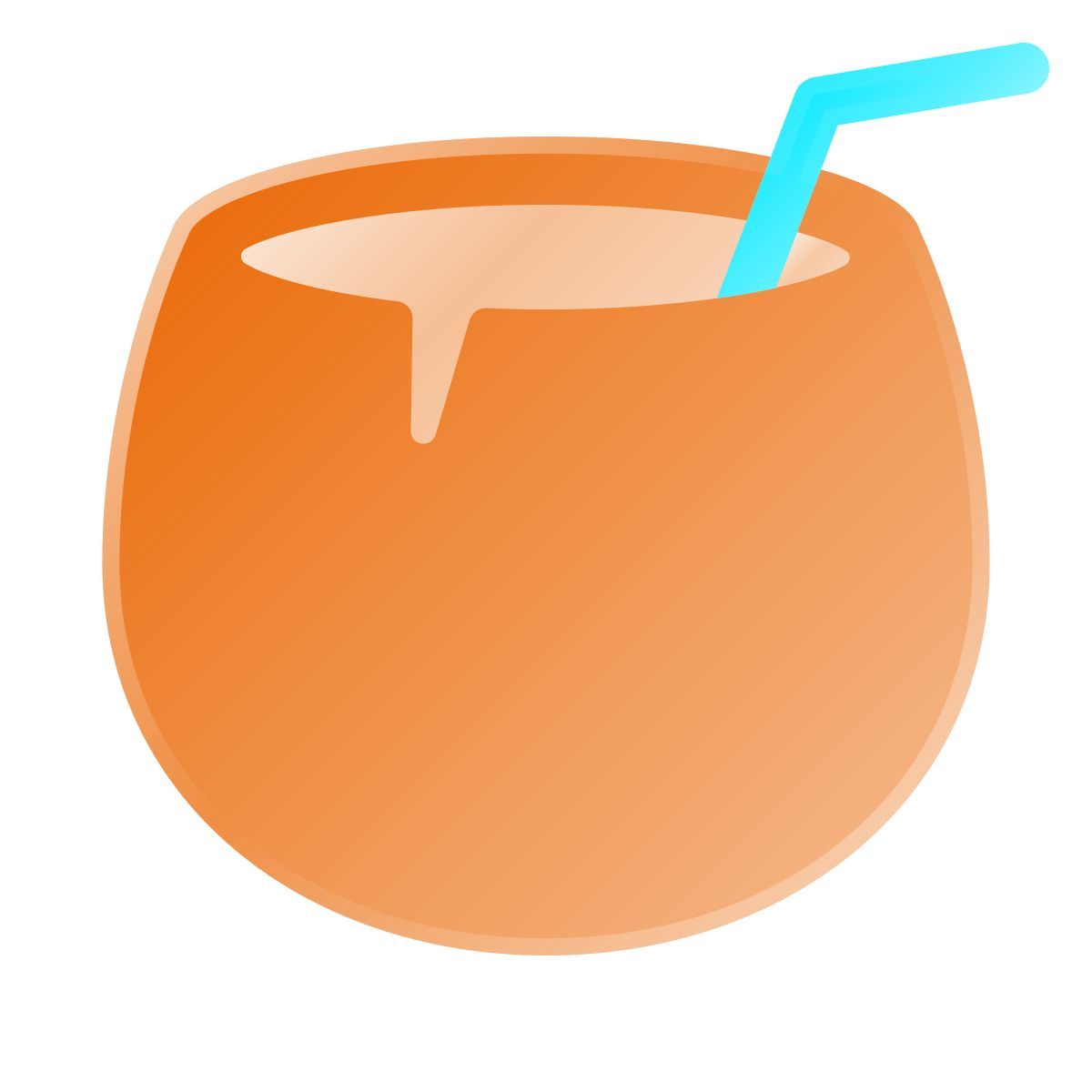 liquid glass color style kokosnuss cocktail icon