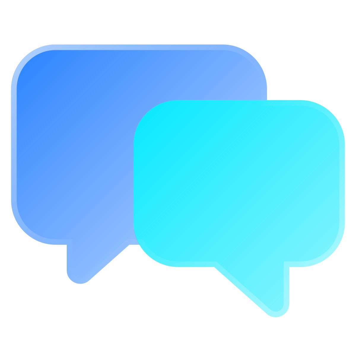 liquid glass color style communication icon