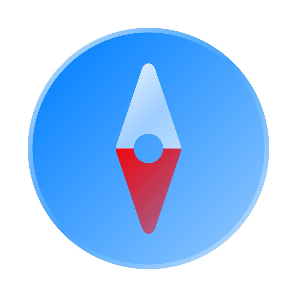 liquid glass color style kompass süd icon
