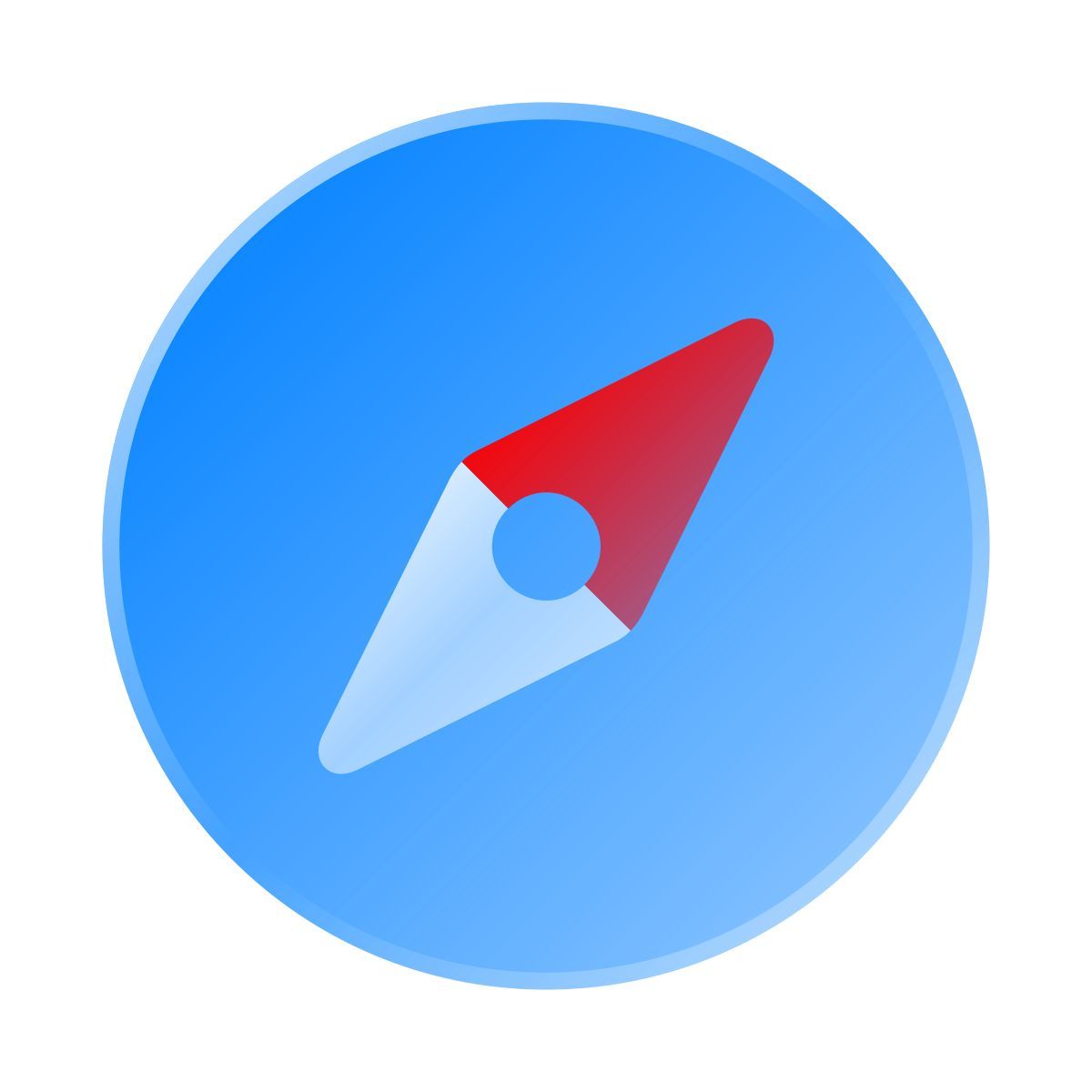 liquid glass color style compass icon