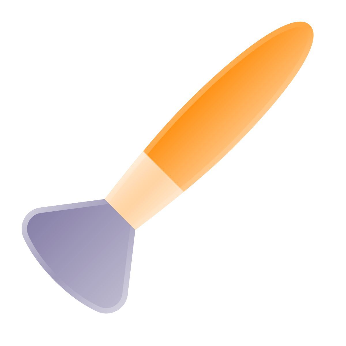 liquid glass color style pinceau de maquillage icon