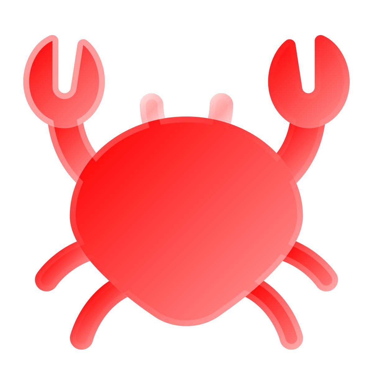 liquid glass color style カニ icon