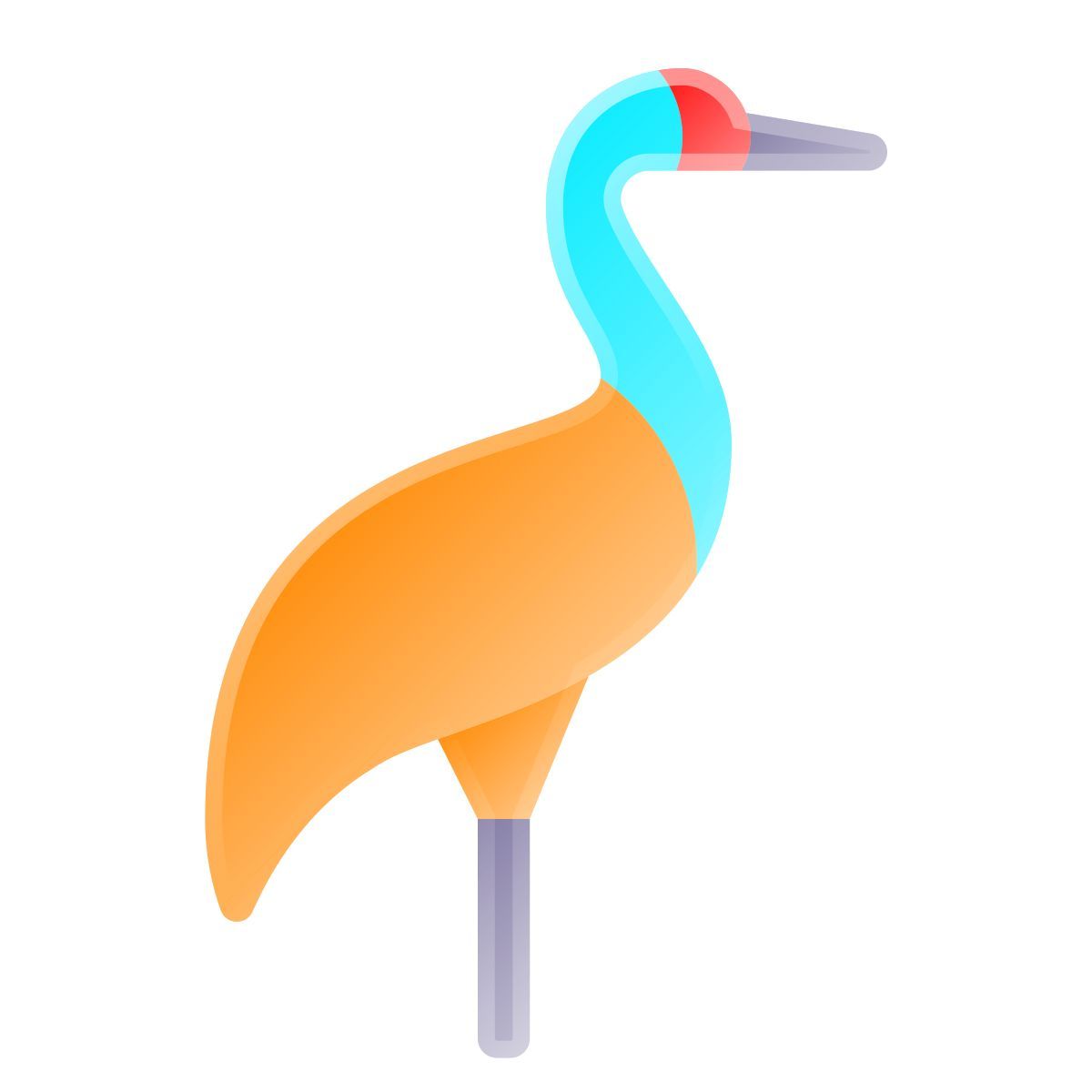 liquid glass color style 鶴鳥 icon