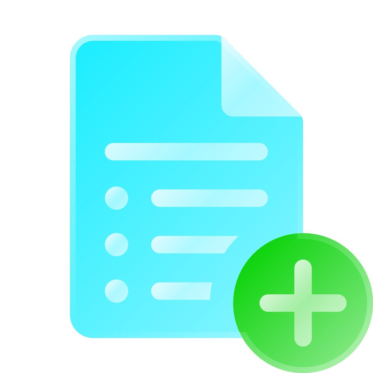 liquid glass color style 注文を作成する icon