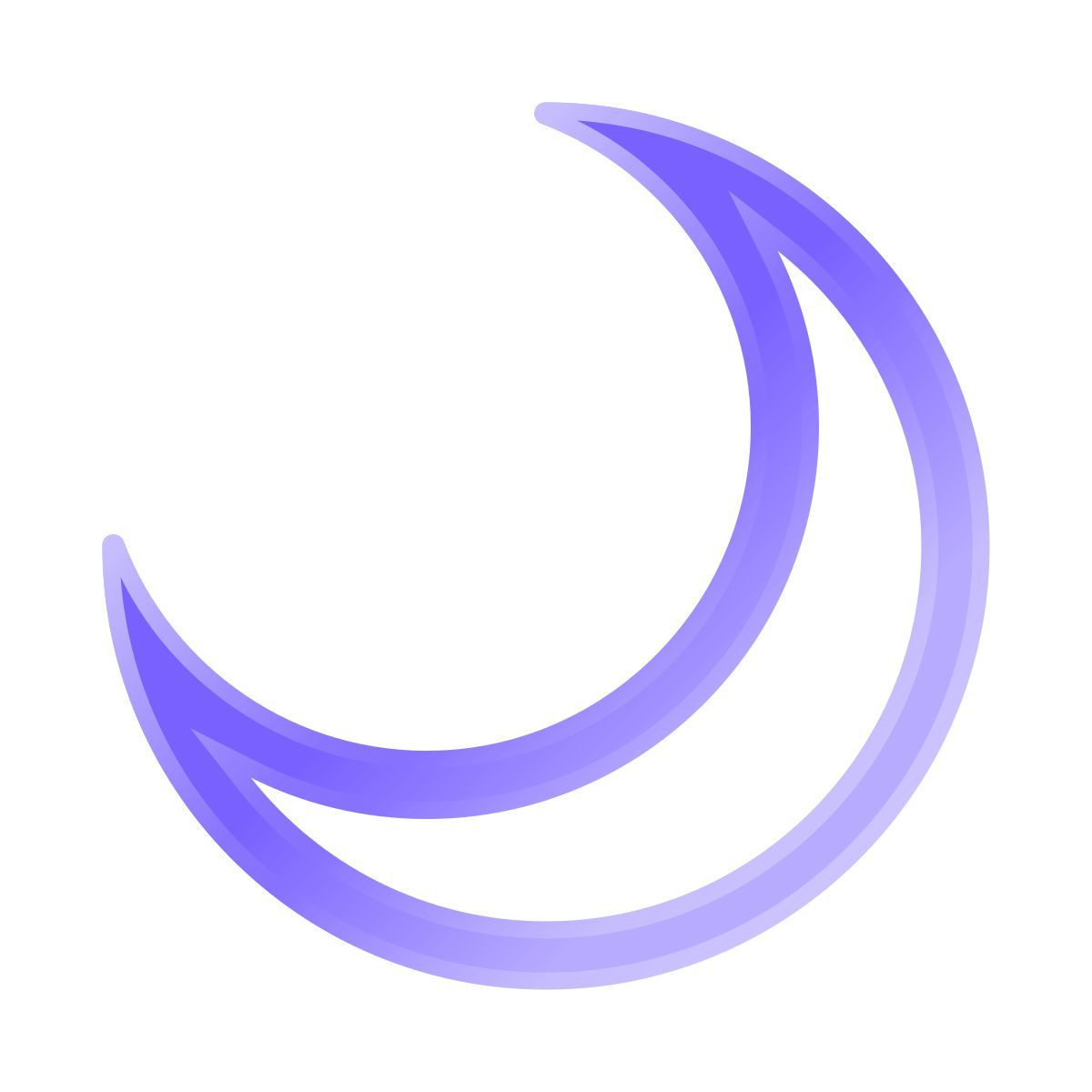 liquid glass color style luna crescente icon