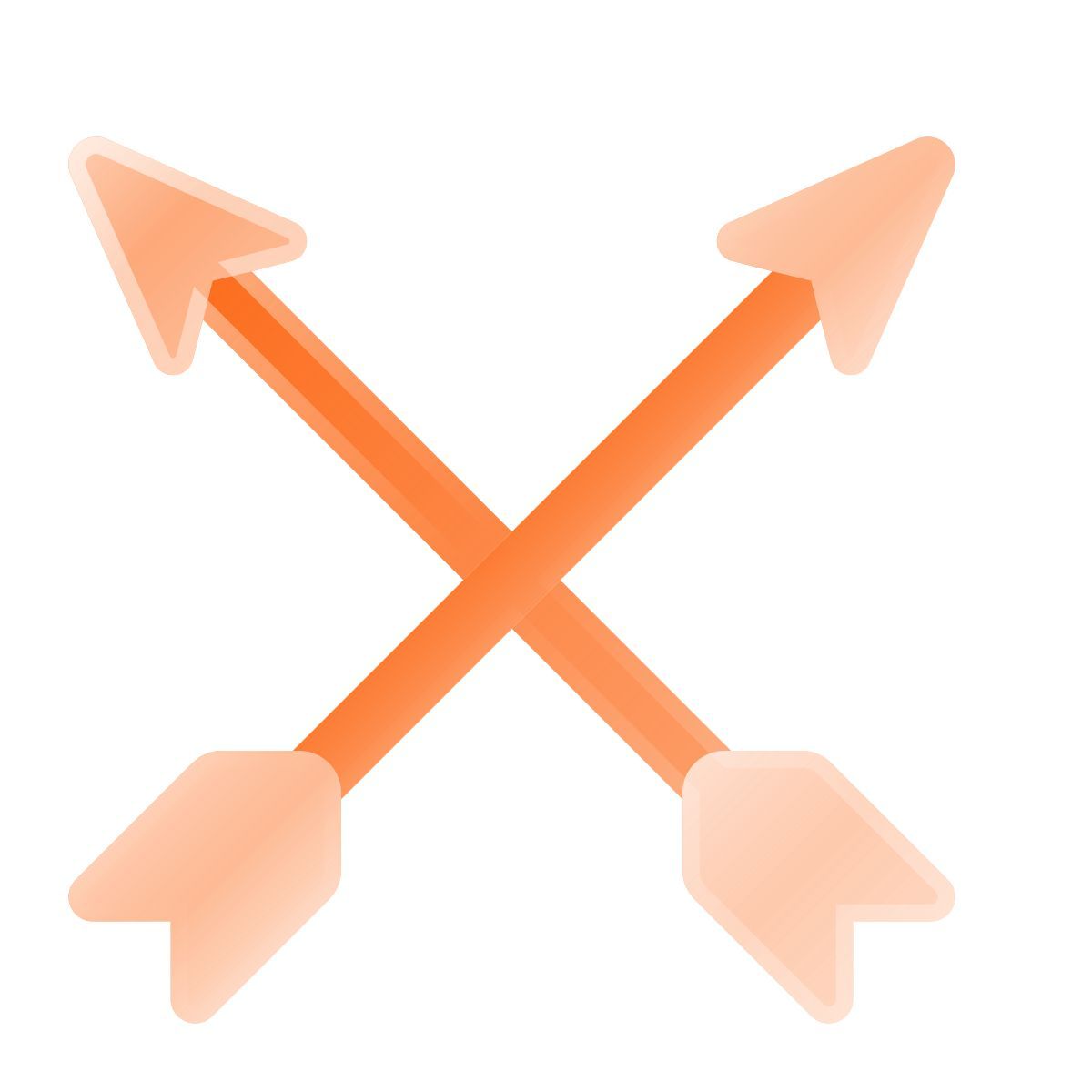 liquid glass color style скрещенные стрелы icon