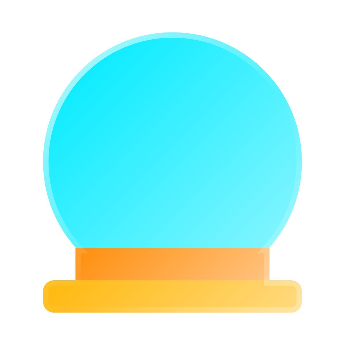 liquid glass color style crystal ball icon