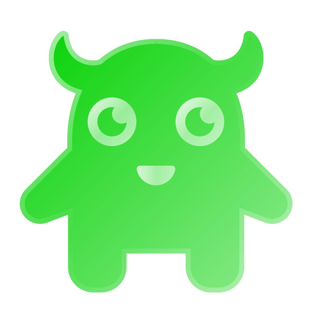 liquid glass color style monstre mignon icon