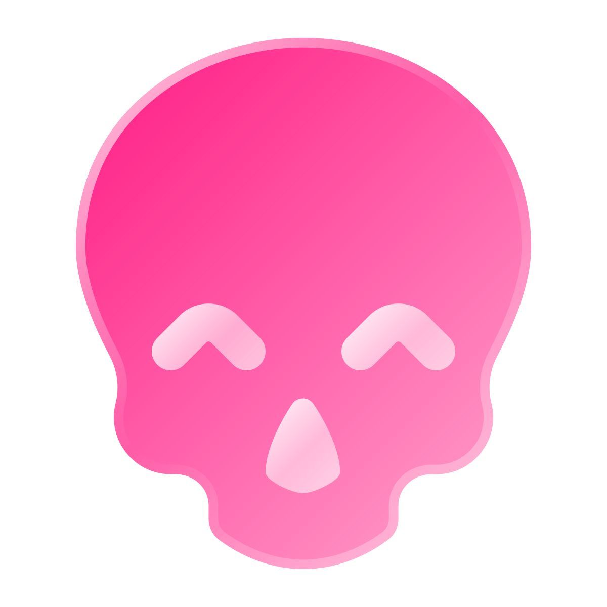 liquid glass color style cute skull icon