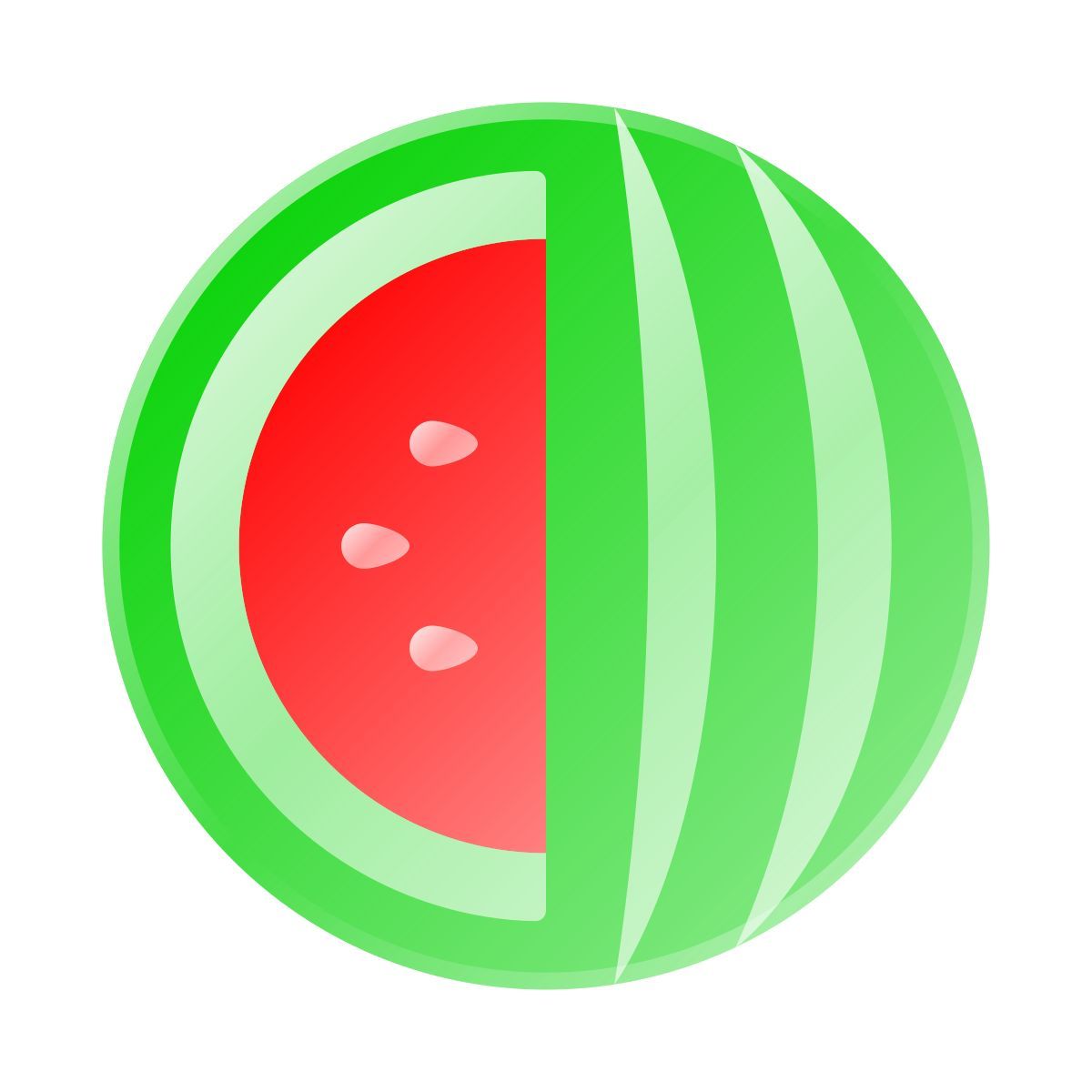 liquid glass color style нарезанный арбуз icon