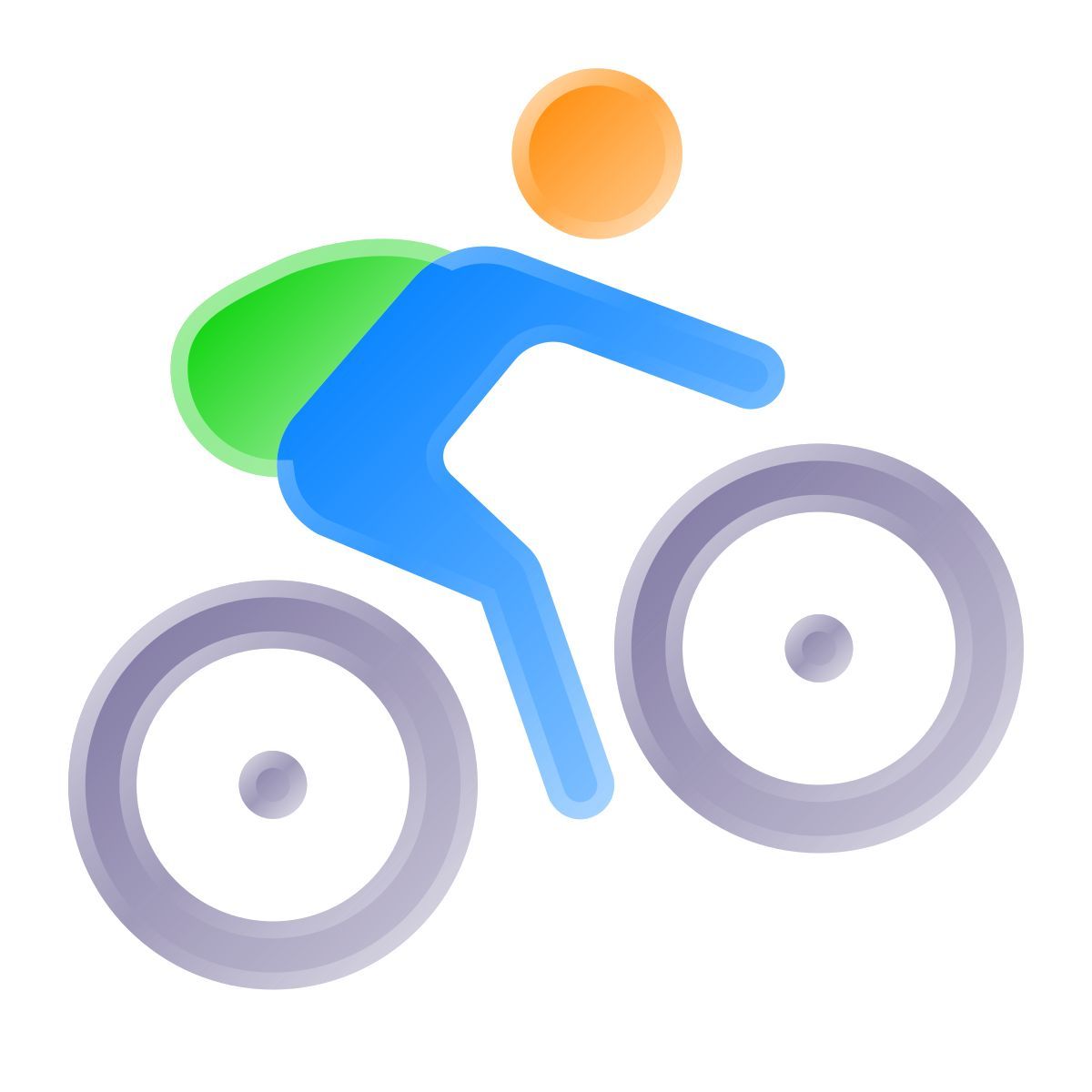 liquid glass color style ciclismo icon