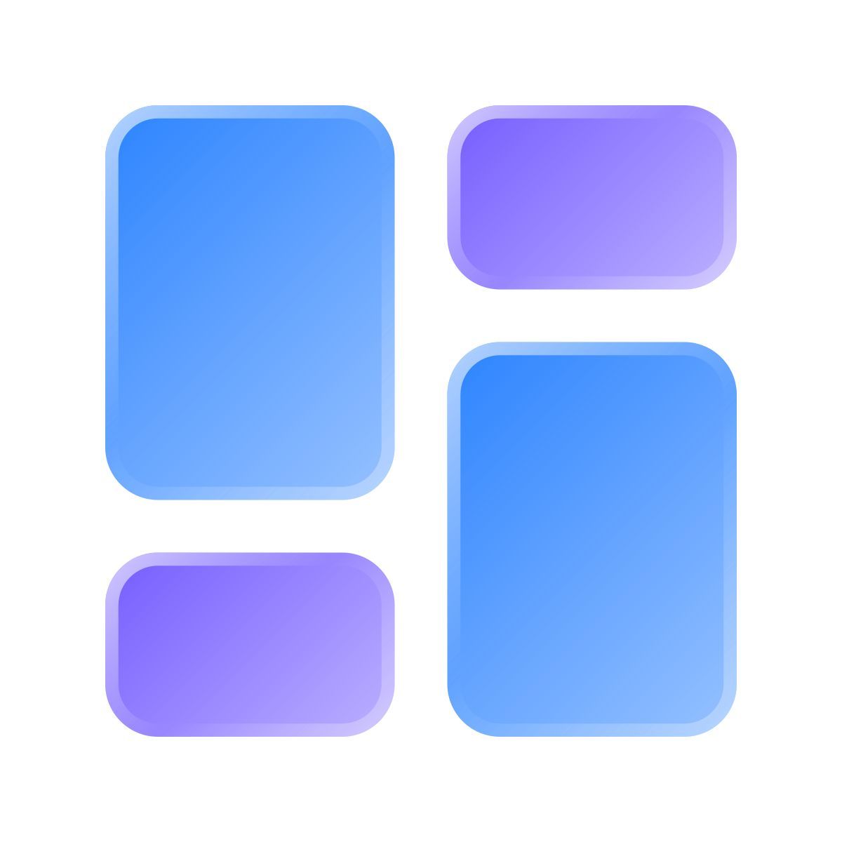 liquid glass color style dashboard layout icon