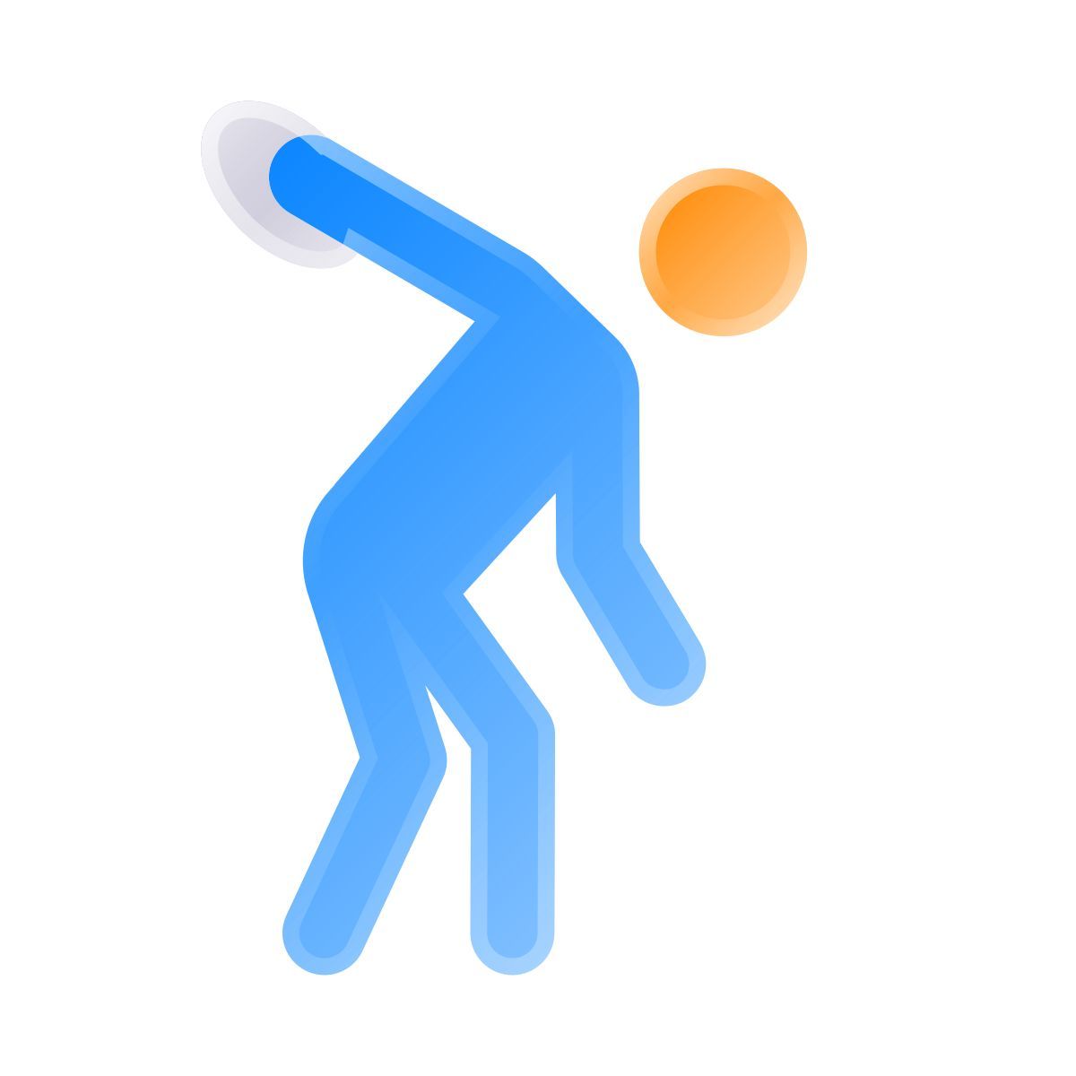 liquid glass color style frisbee icon