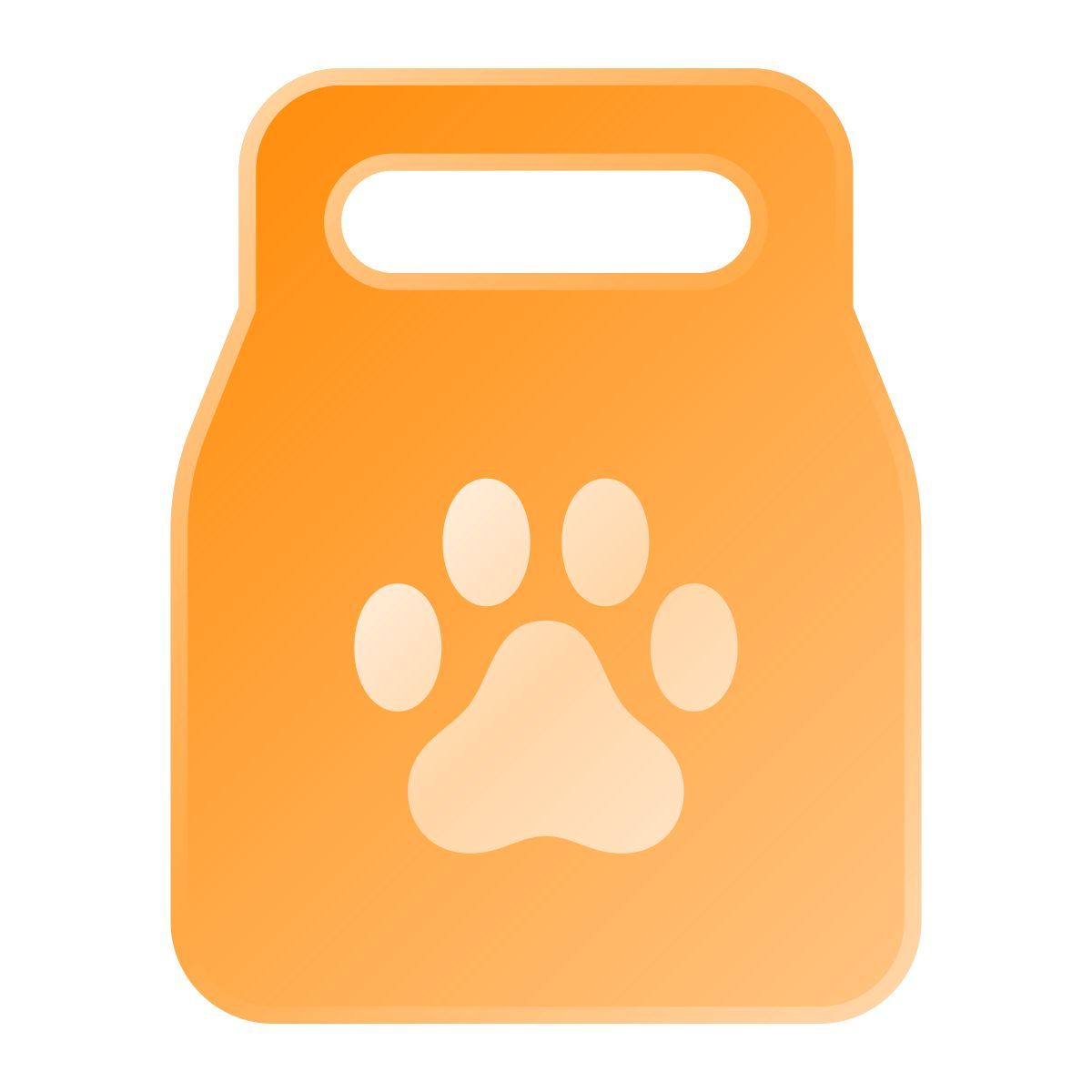 liquid glass color style doggy bag icon