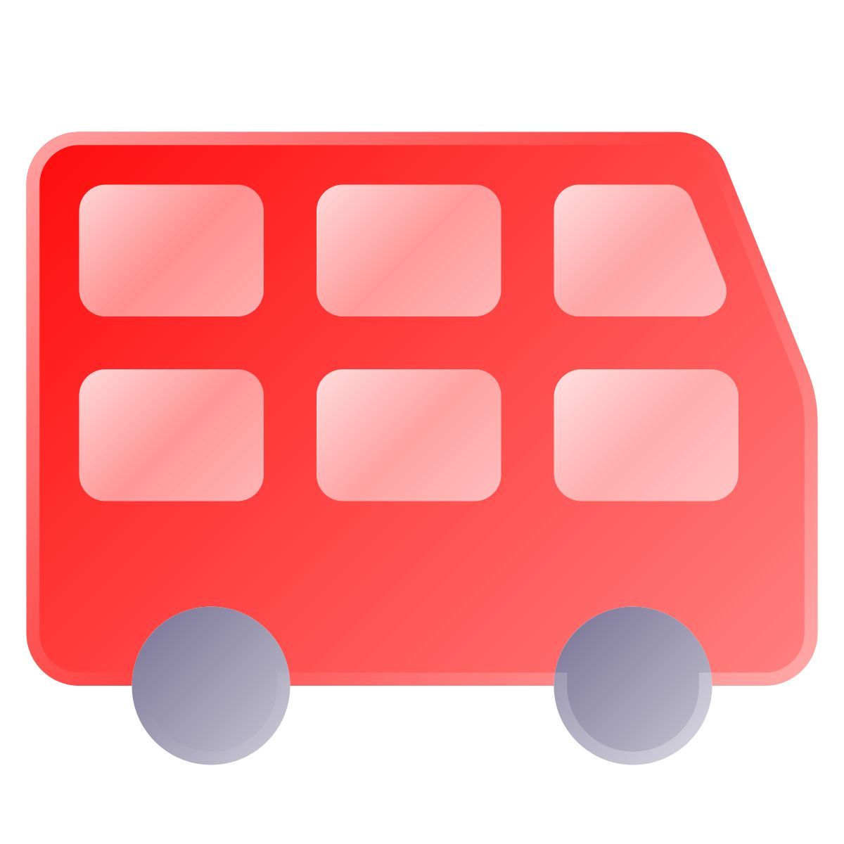 liquid glass color style doppeldeckerbus icon
