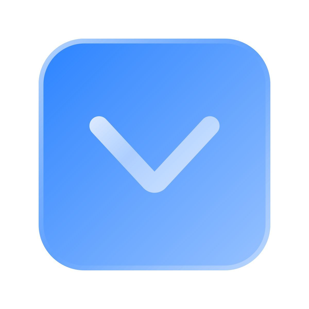 liquid glass color style giù squadrato icon