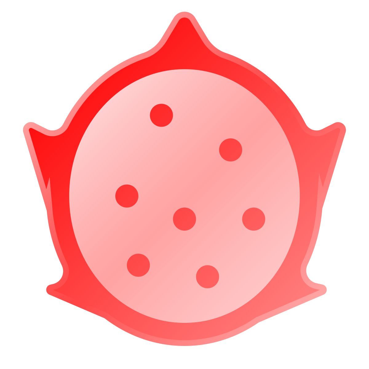 liquid glass color style dragon fruit icon