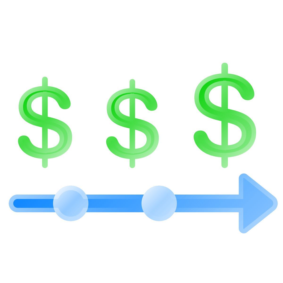liquid glass color style finance duration icon