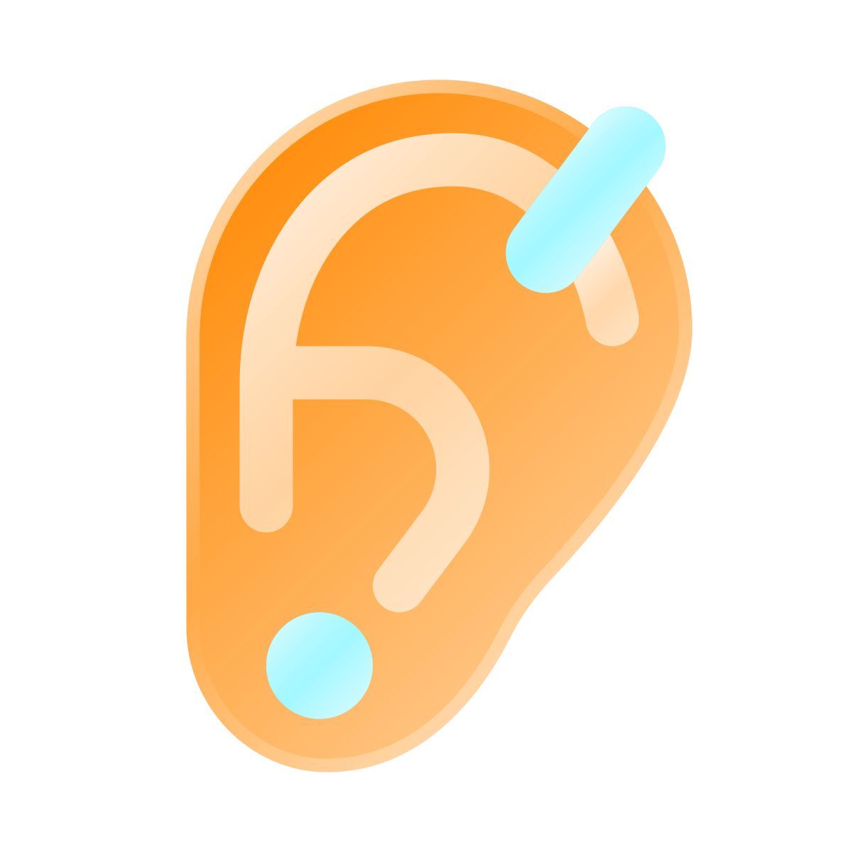 liquid glass color style ear piercing icon