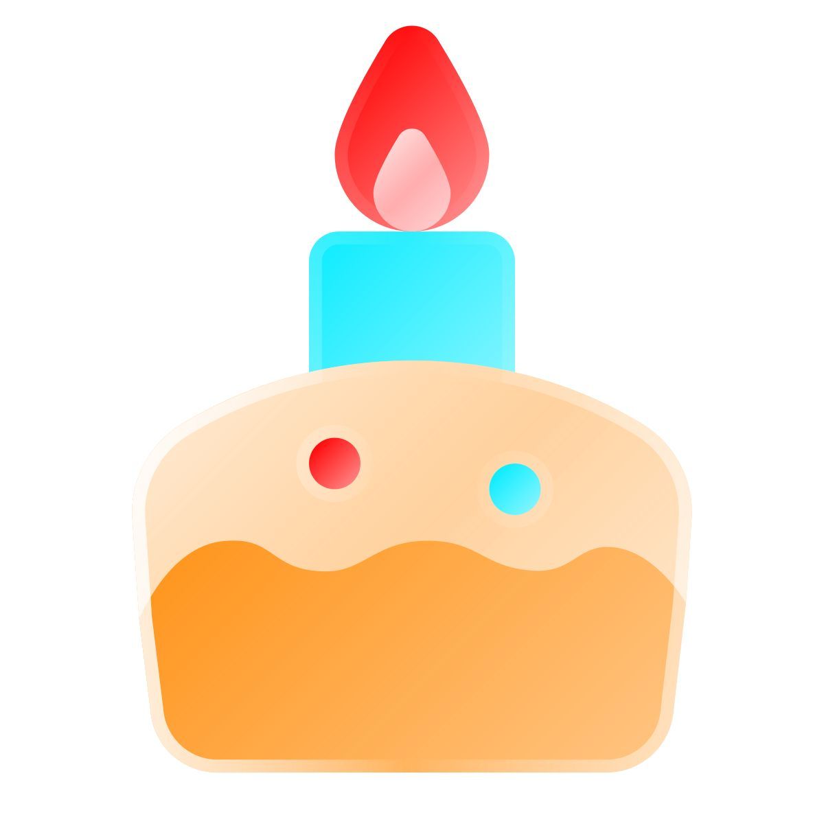 liquid glass color style 부활절 케이크 icon