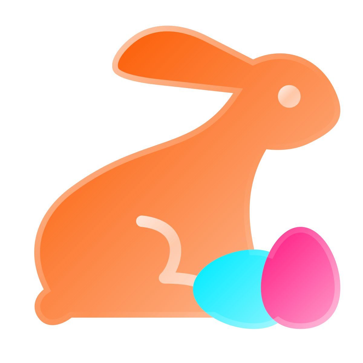 liquid glass color style coniglio pasquale icon