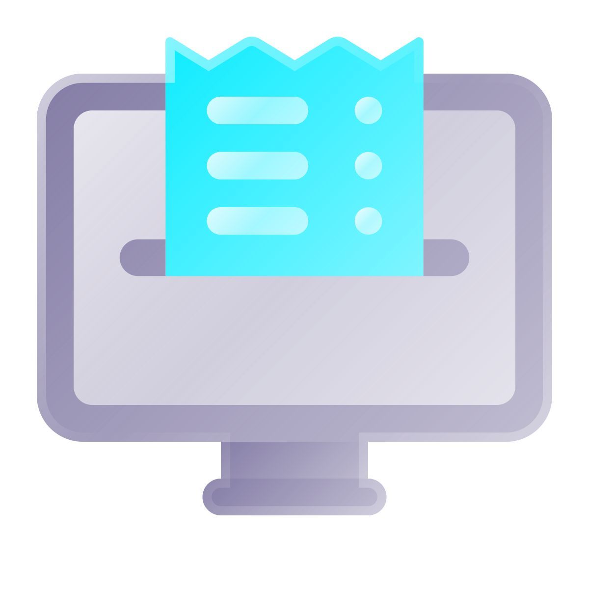 liquid glass color style facture électronique icon