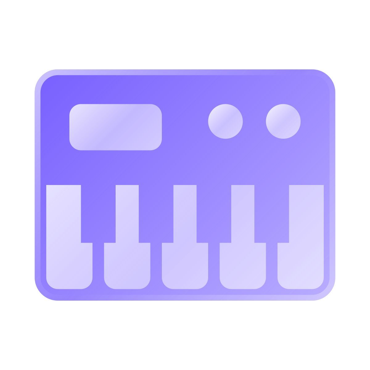 liquid glass color style electronic music icon