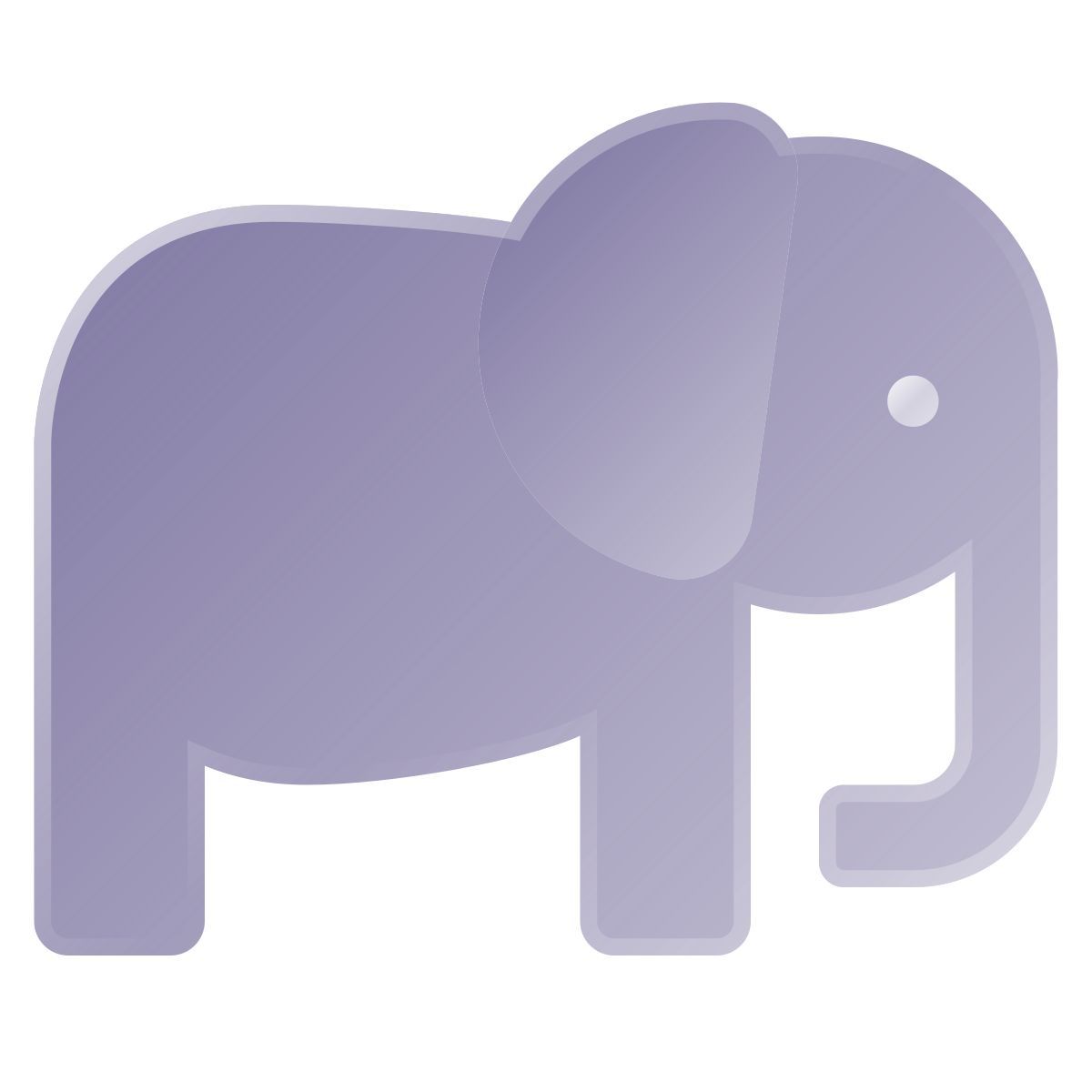 liquid glass color style elephant icon
