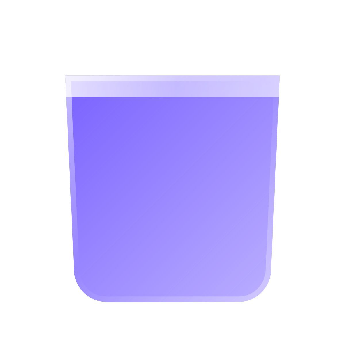 liquid glass color style cestino vuoto icon