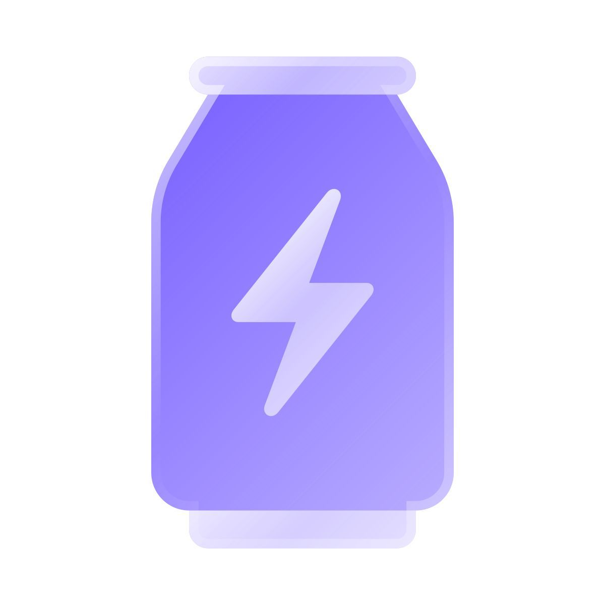 liquid glass color style bevanda energetica icon