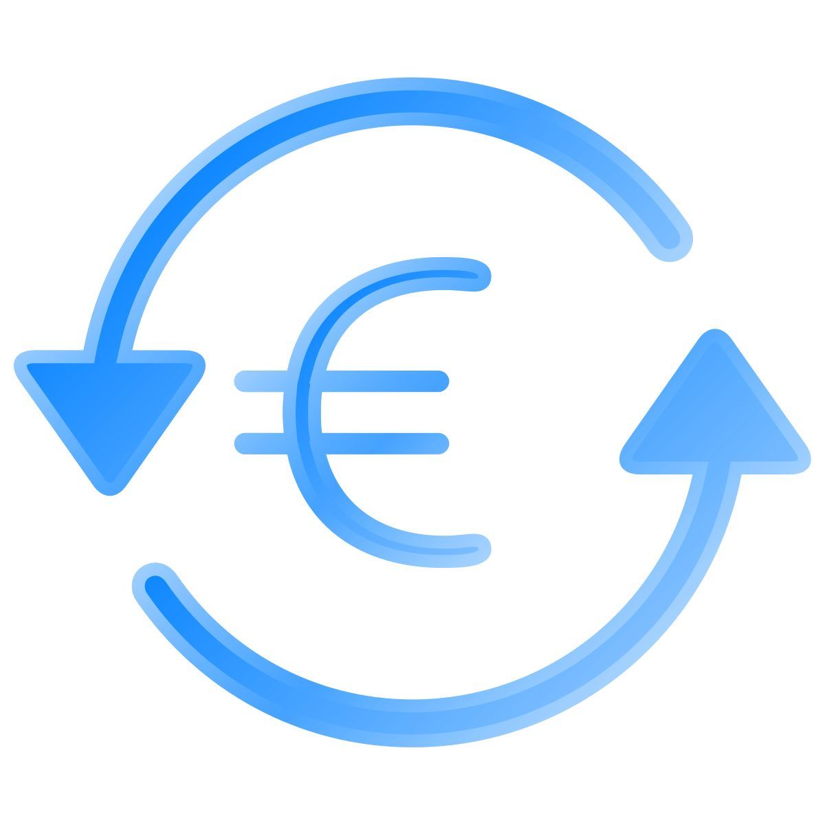 liquid glass color style exchange euro icon