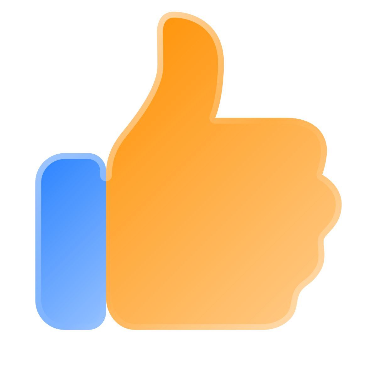 liquid glass color style me gusta icon