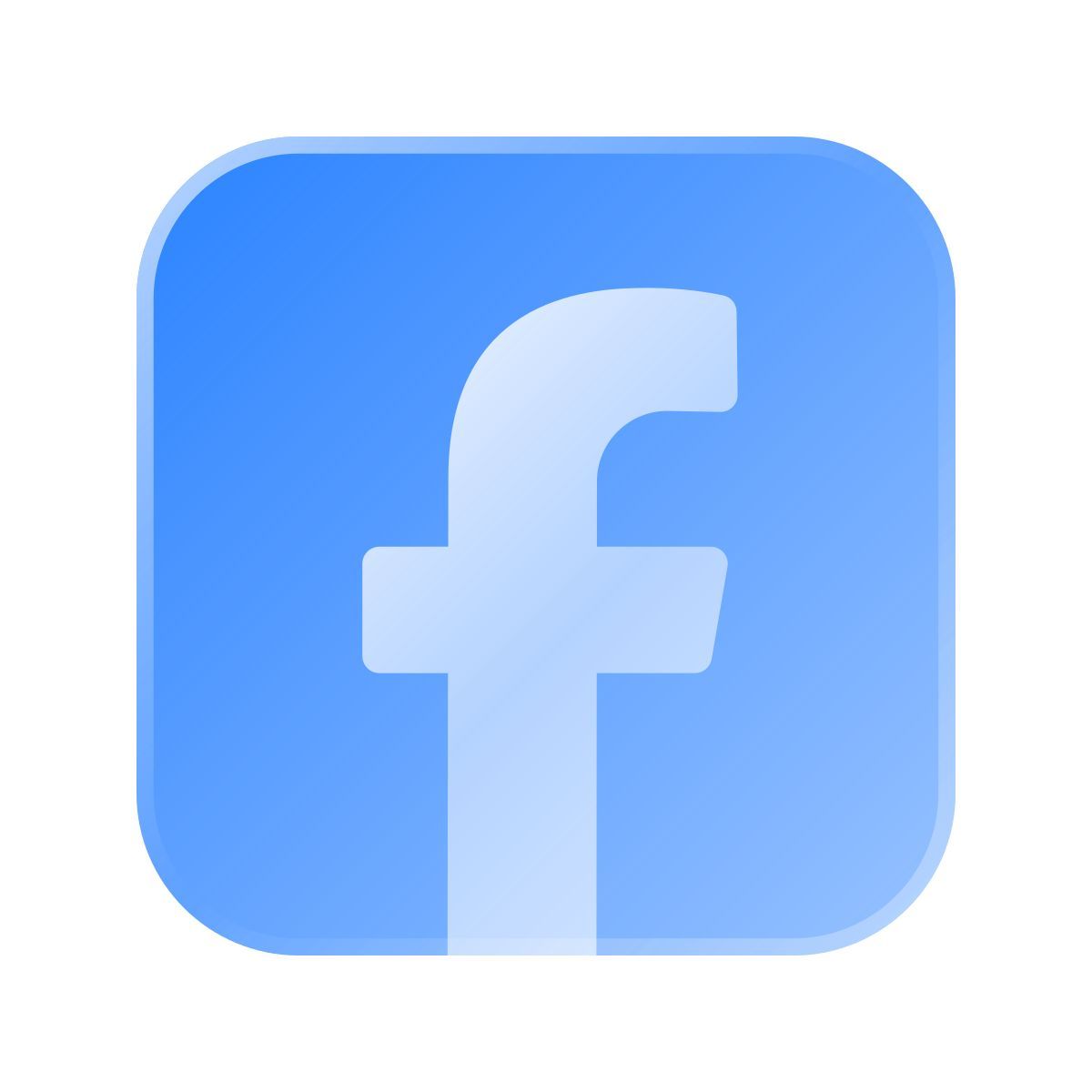 liquid glass color style 페이스 북 icon