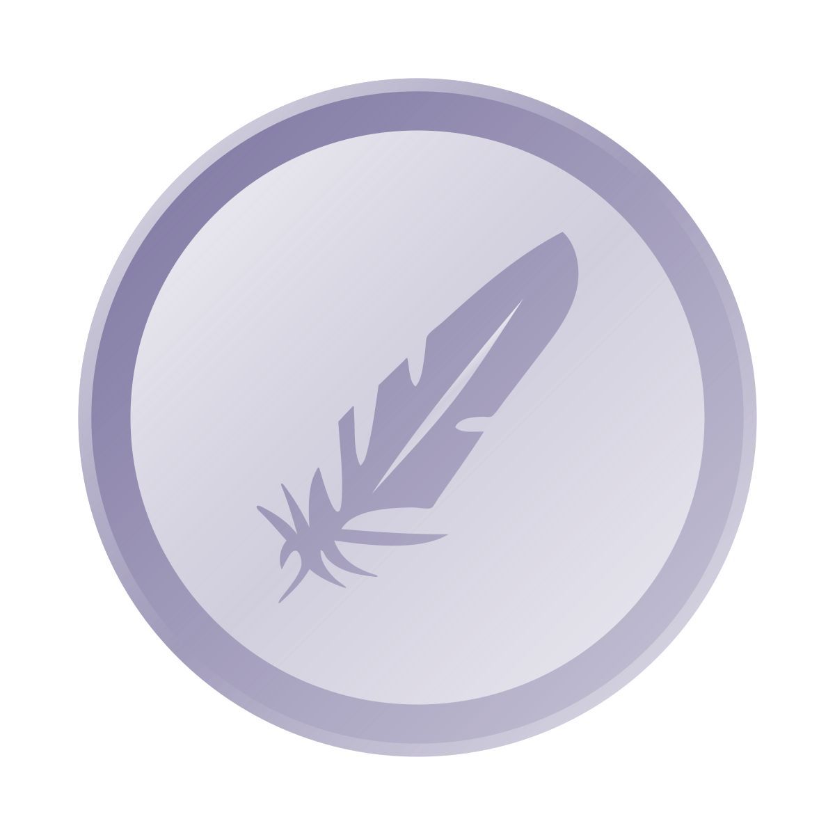 liquid glass color style feathercoin icon