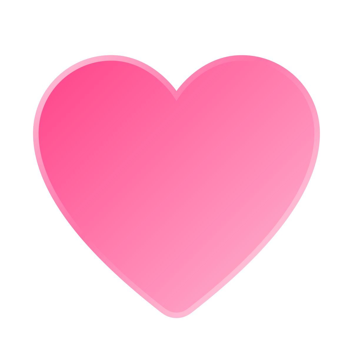 liquid glass color style love icon