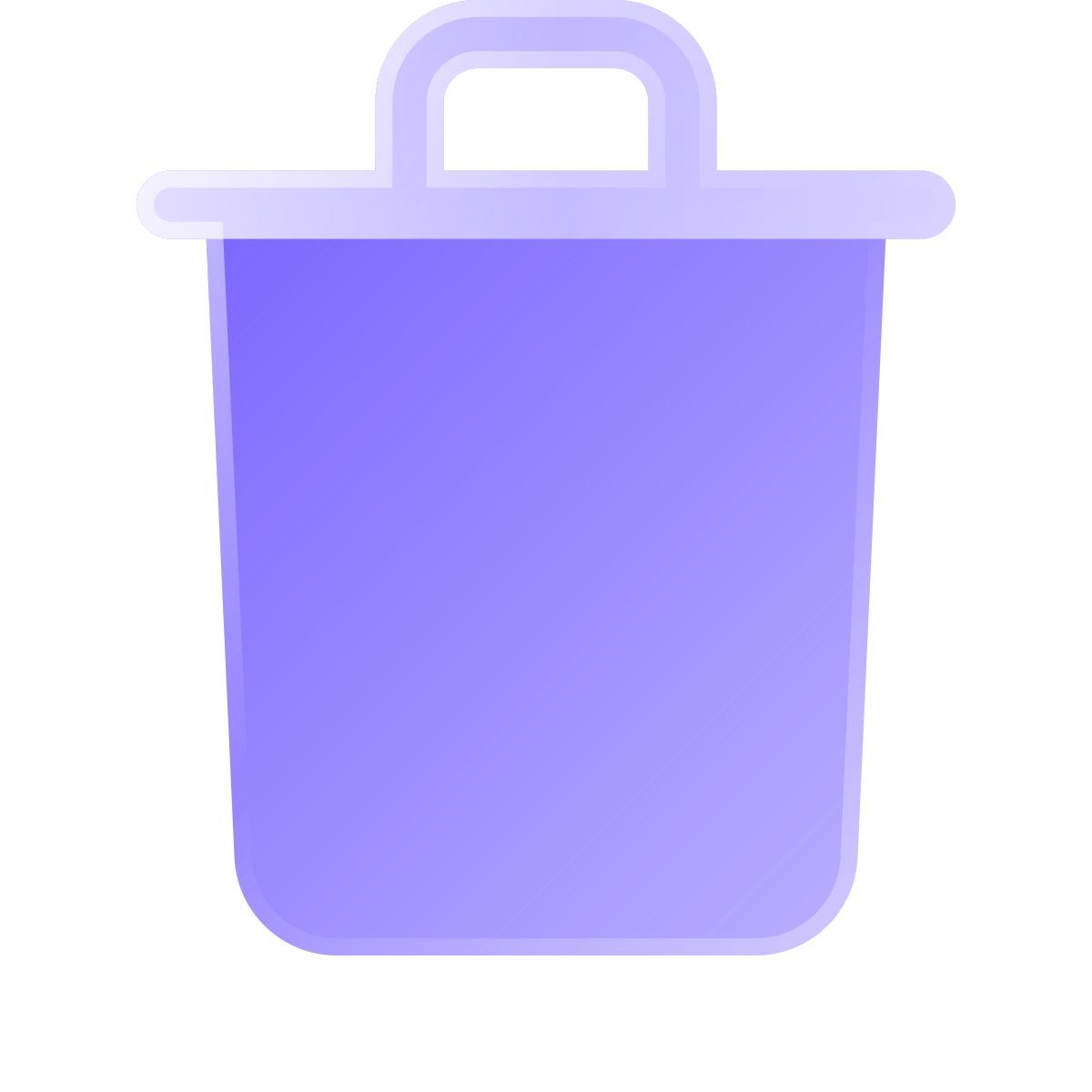 liquid glass color style мусор icon