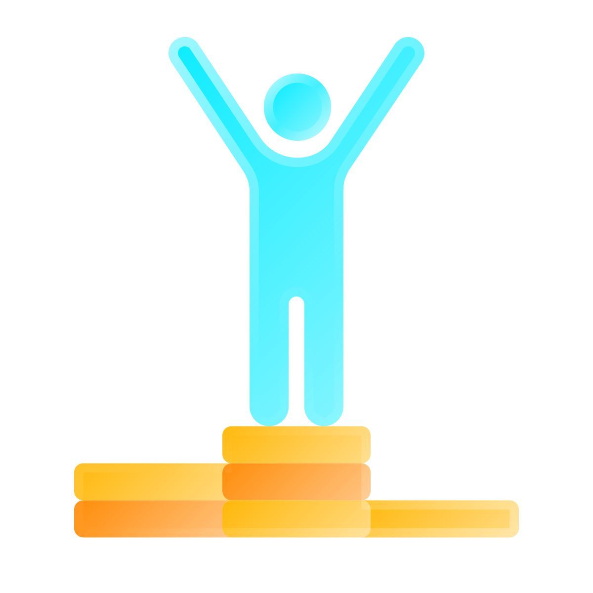 liquid glass color style financial success icon
