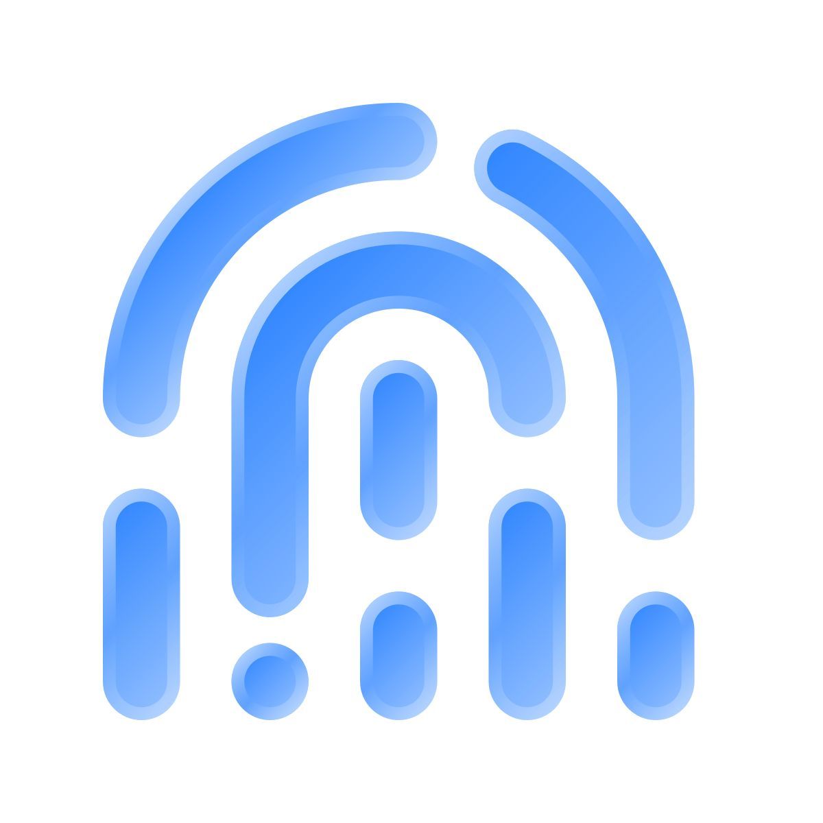 liquid glass color style impronta digitale icon