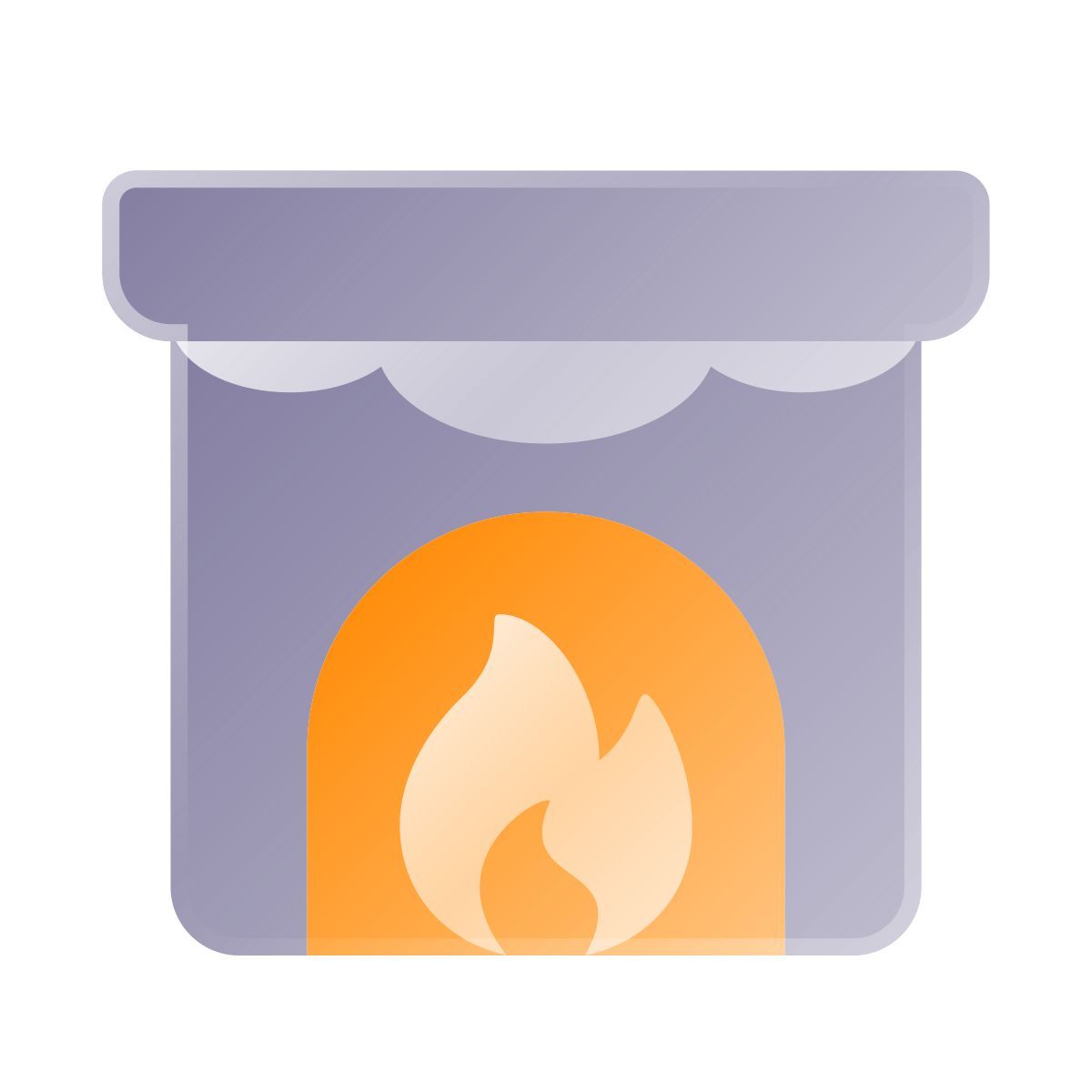 liquid glass color style lareira icon