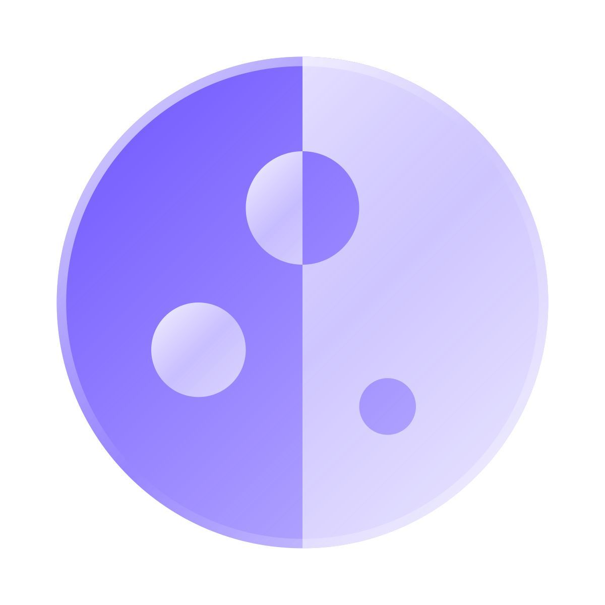 liquid glass color style first quarter icon