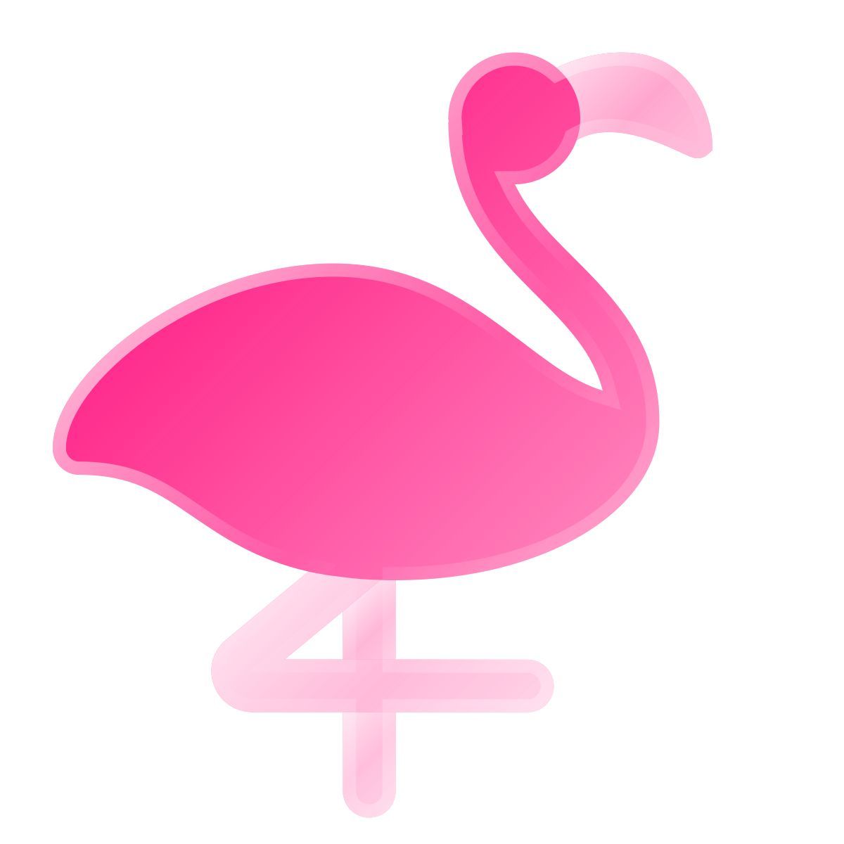 liquid glass color style flamingo icon