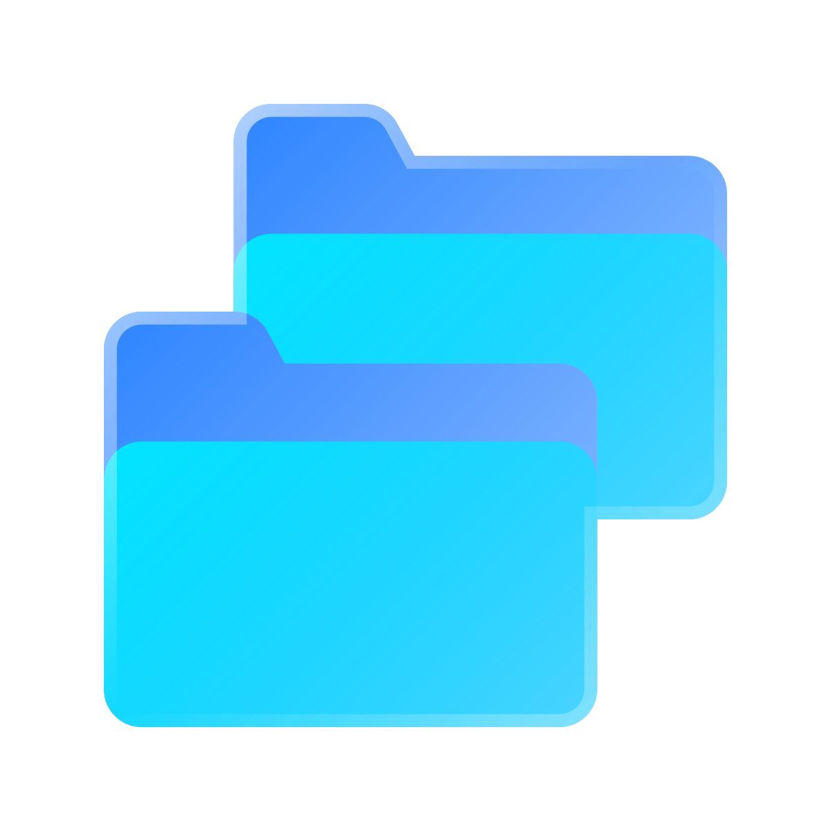liquid glass color style folders icon