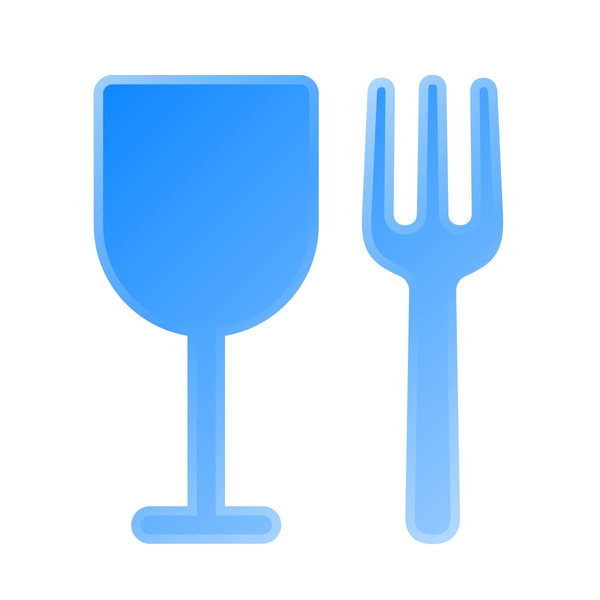liquid glass color style nourriture icon
