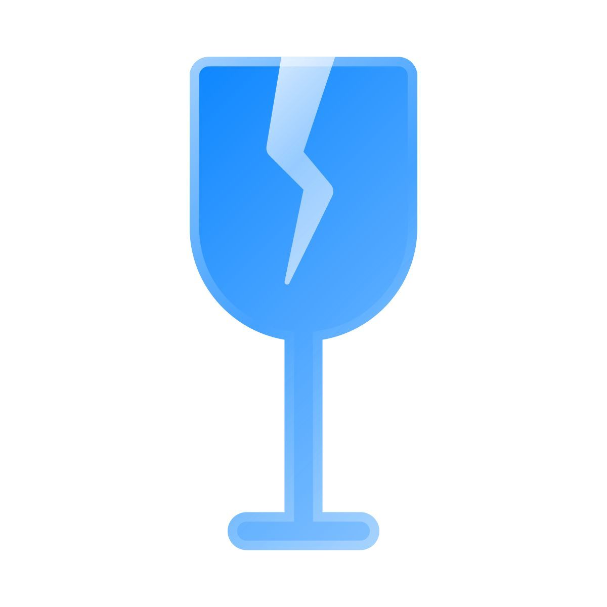 liquid glass color style fragile icon