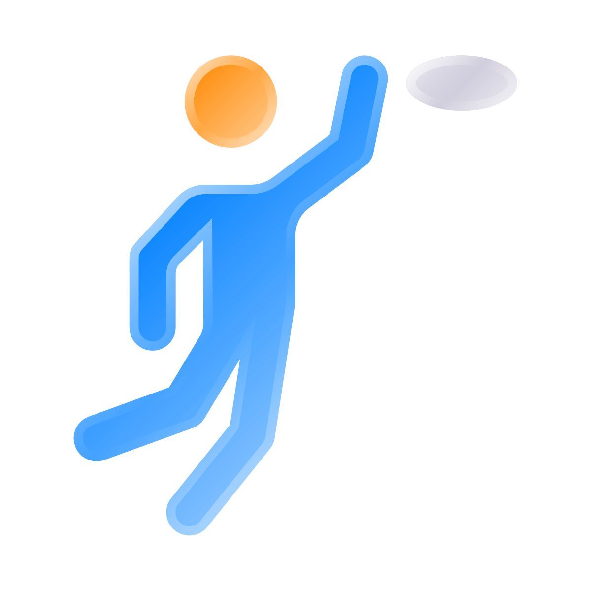 liquid glass color style frisbee icon
