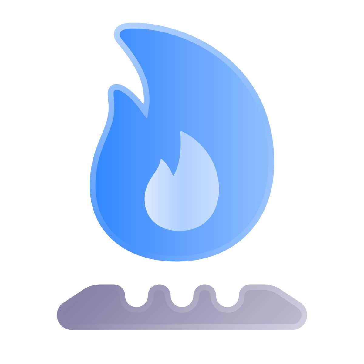 liquid glass color style gas industry icon