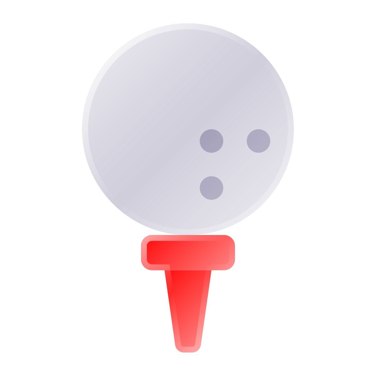 liquid glass color style balle de golf icon