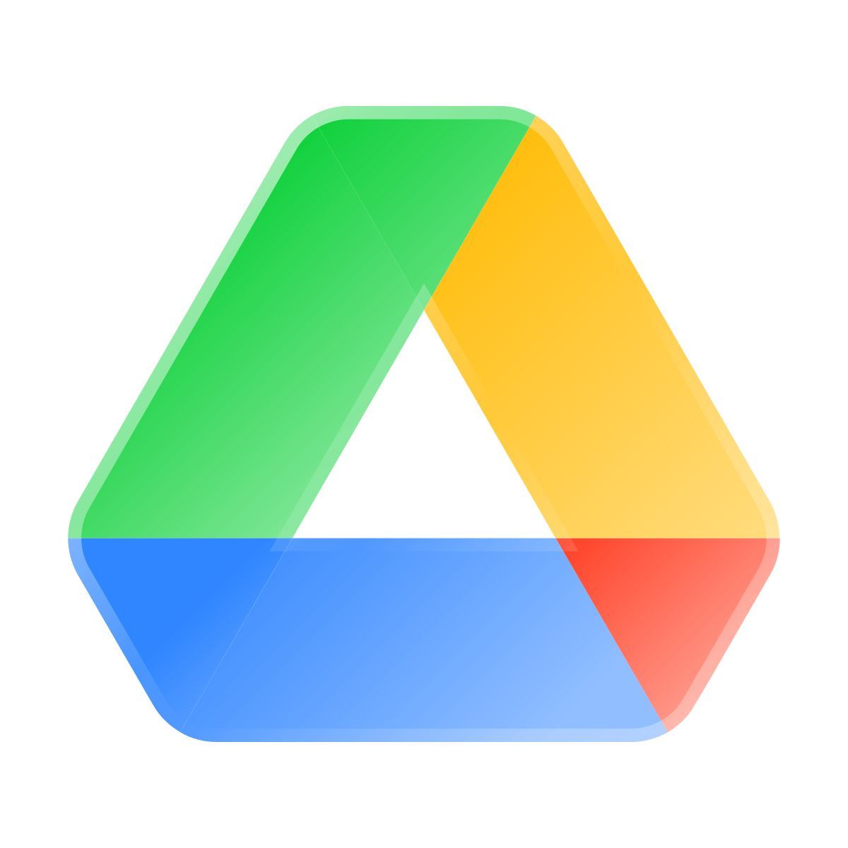 liquid glass color style 구글 드라이브 icon