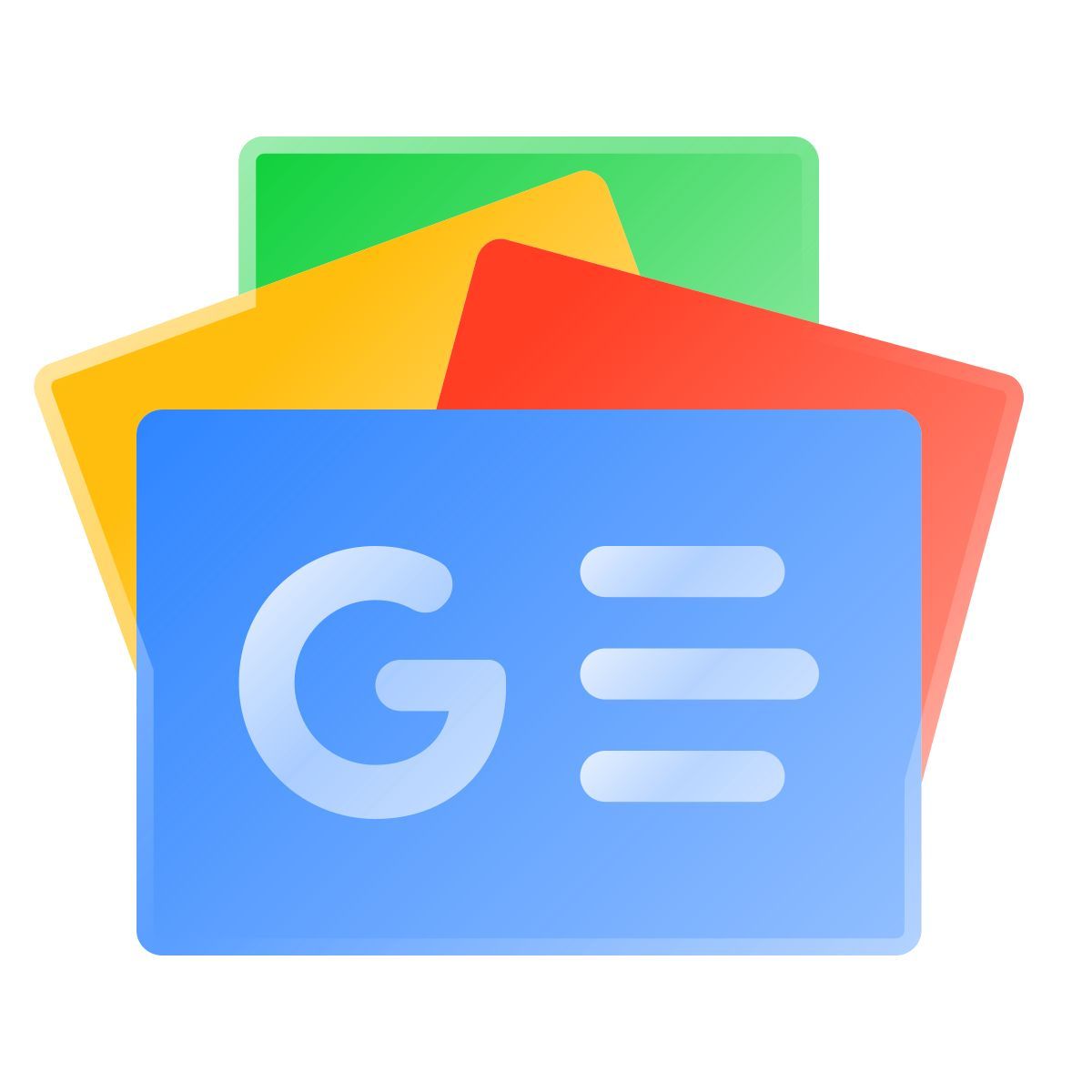 liquid glass color style google noticias icon