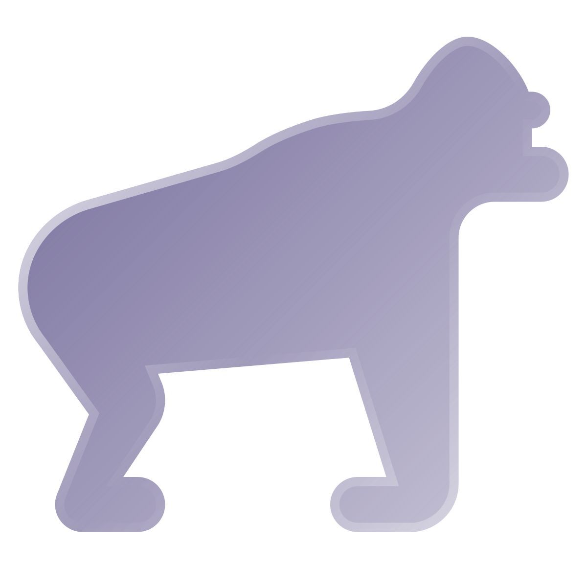 liquid glass color style gorila icon